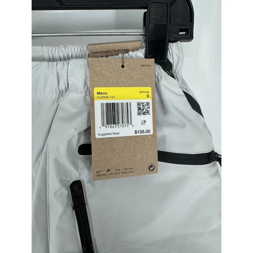 Nike Tech Super Lightweight Cargo Shorts Mens Small Summit White HJ2946-121